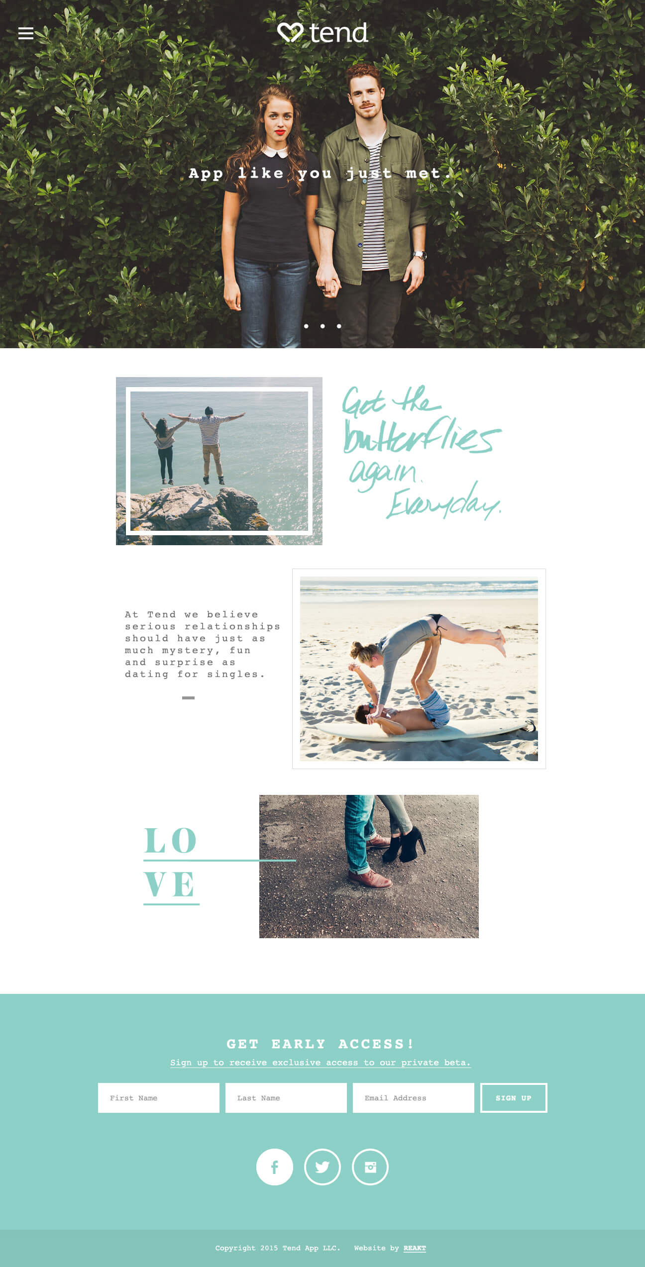 Tend App by Reakt